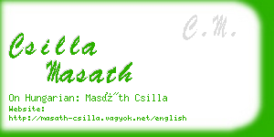 csilla masath business card